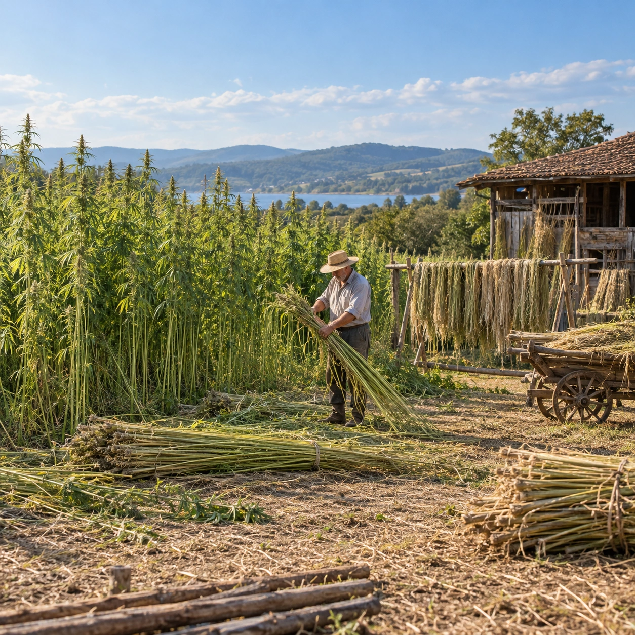Hemp in a dream — illustration
