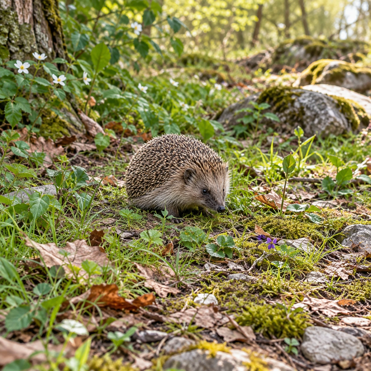 Hedgehog in a dream — illustration