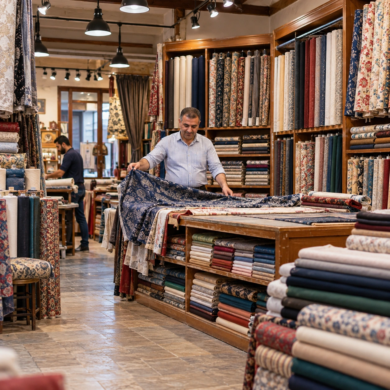 Cloth merchant in a dream — illustration