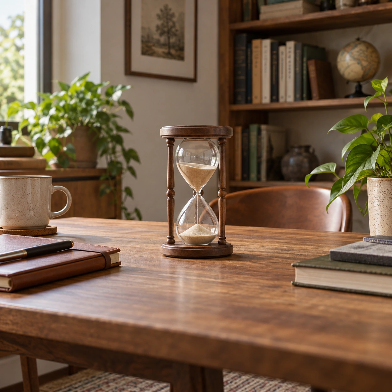 Hourglass in a dream — illustration