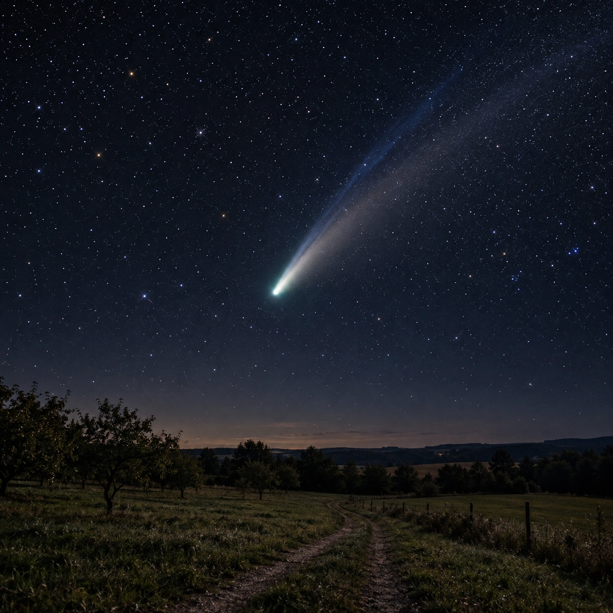 Comet in a dream — illustration