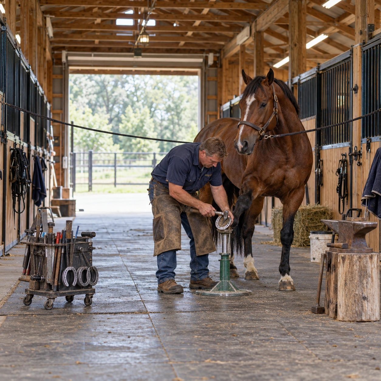 Farrier in a dream — illustration