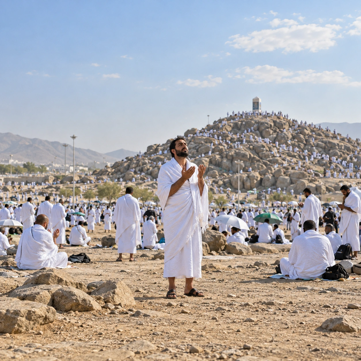 Day of Arafah in a dream — illustration