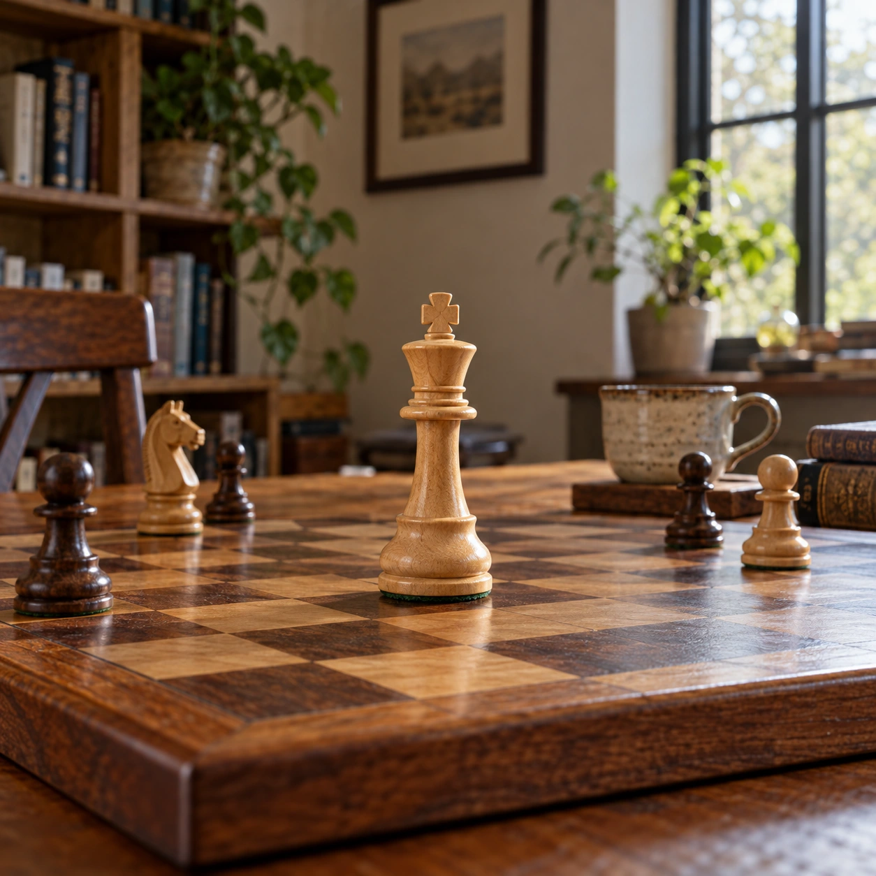 Chess king in a dream — illustration