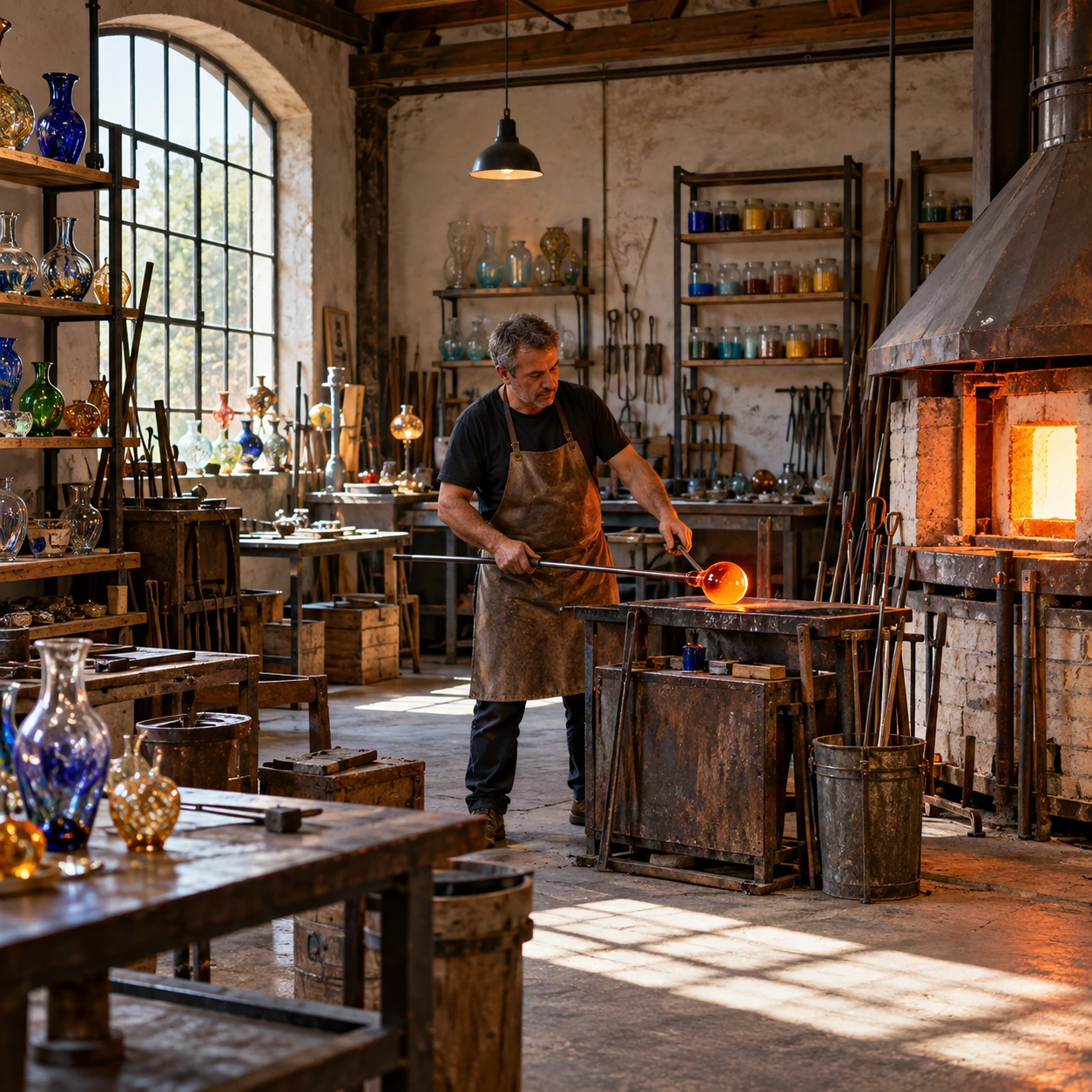 Glassmaker in a dream — illustration