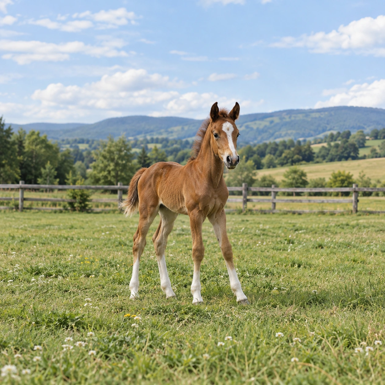 Foal in a dream — illustration