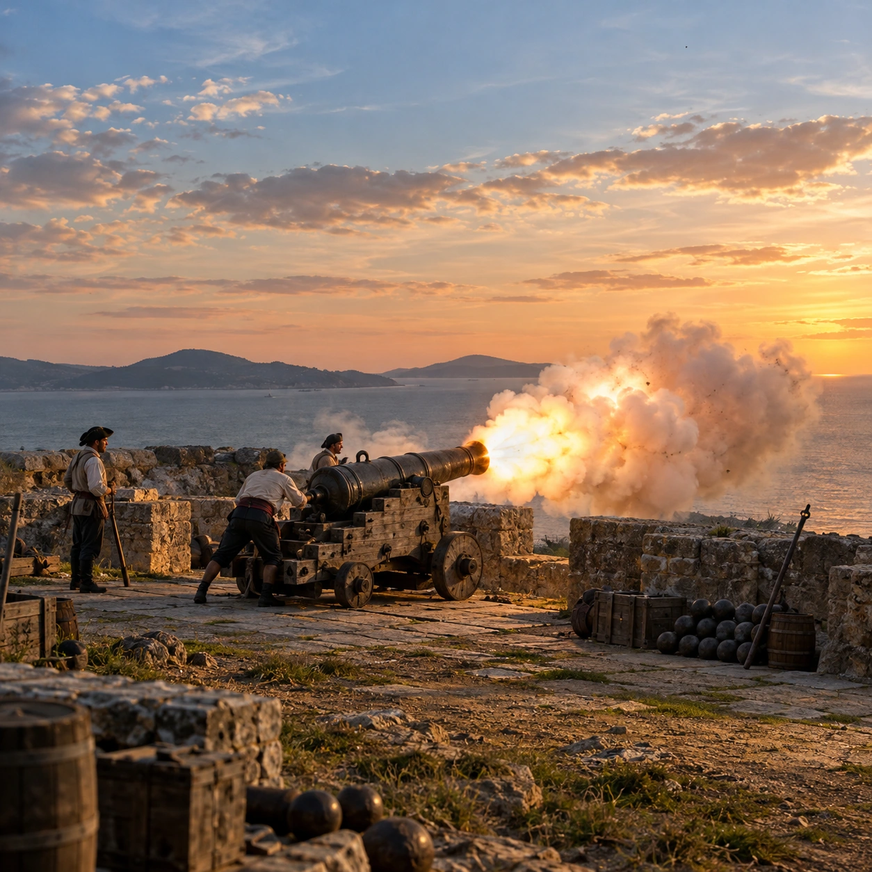 Cannon fire in a dream — illustration