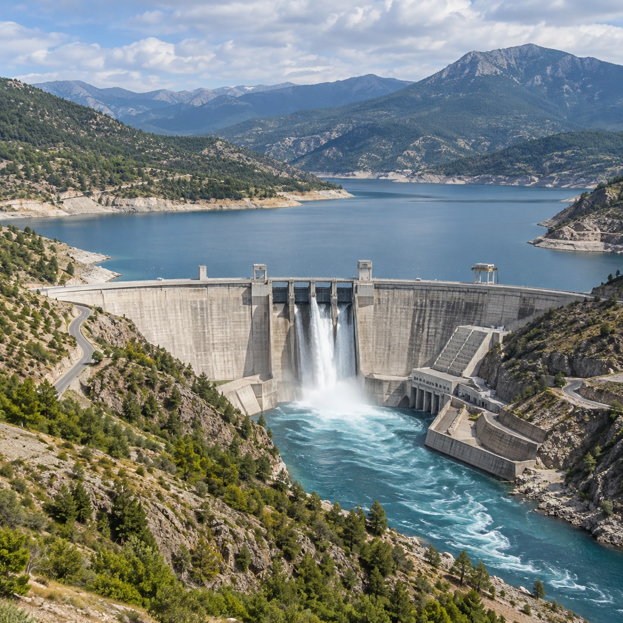 Dam in a dream — illustration