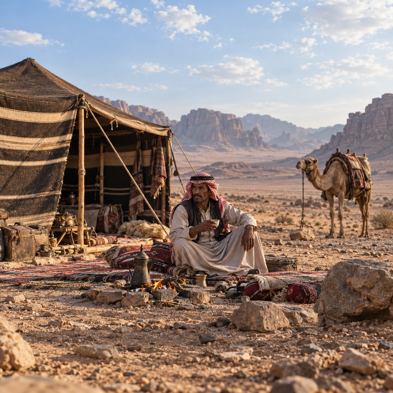 Bedouin in a dream — illustration