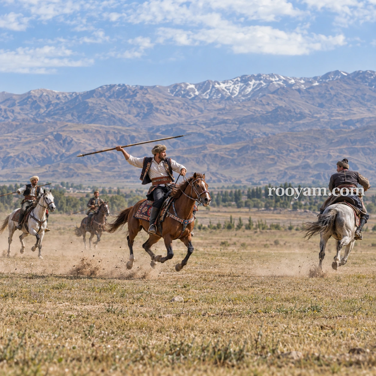 Jeu du javelot à cheval en rêve