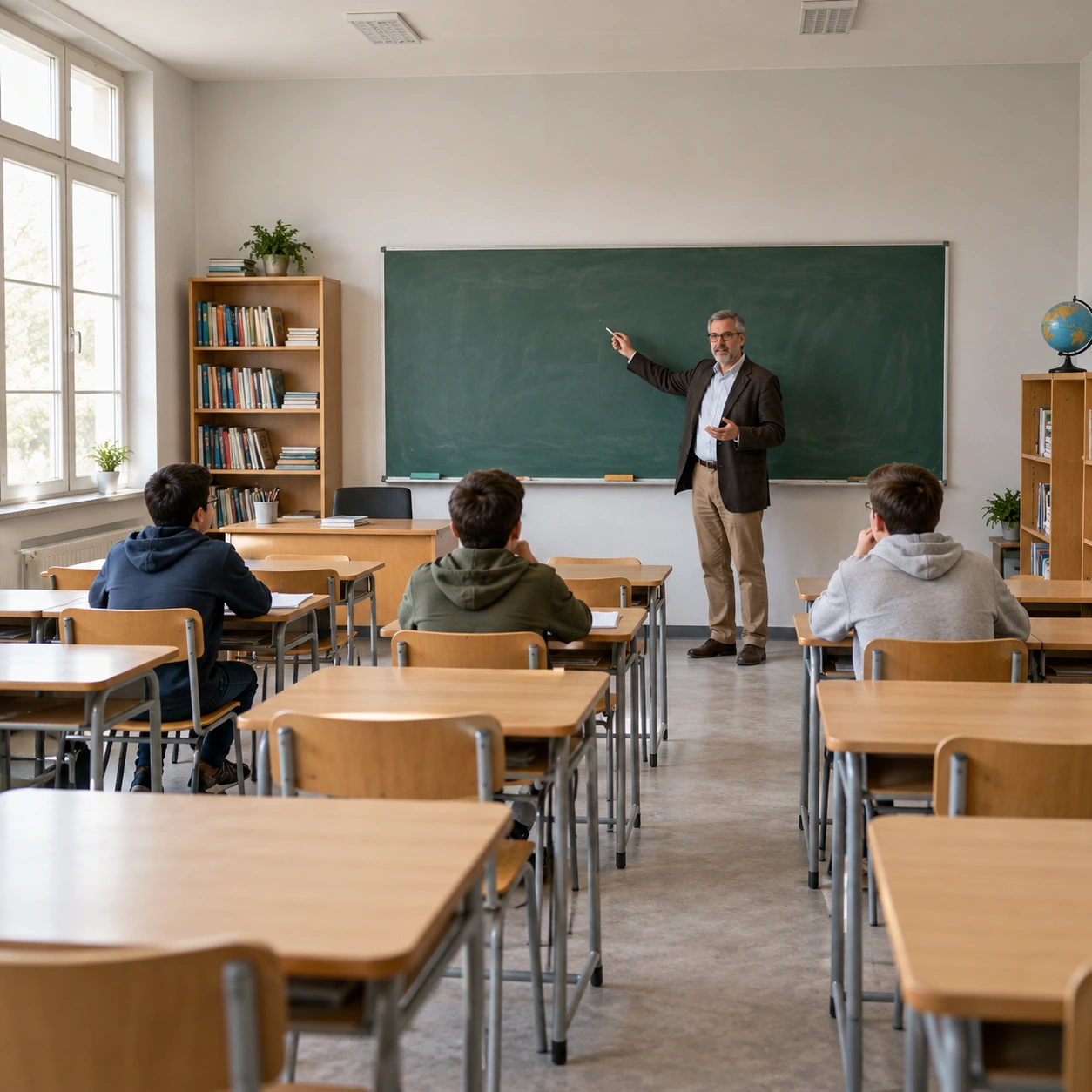 Classroom in a dream — illustration
