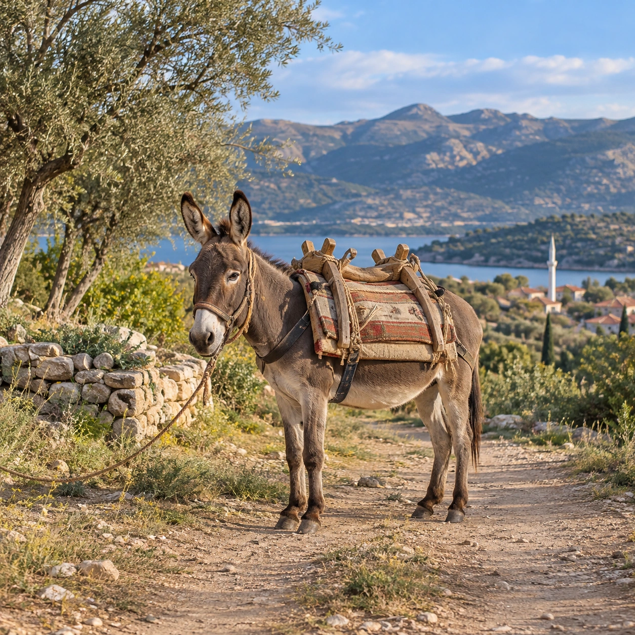 Donkey pack-saddle in a dream — illustration